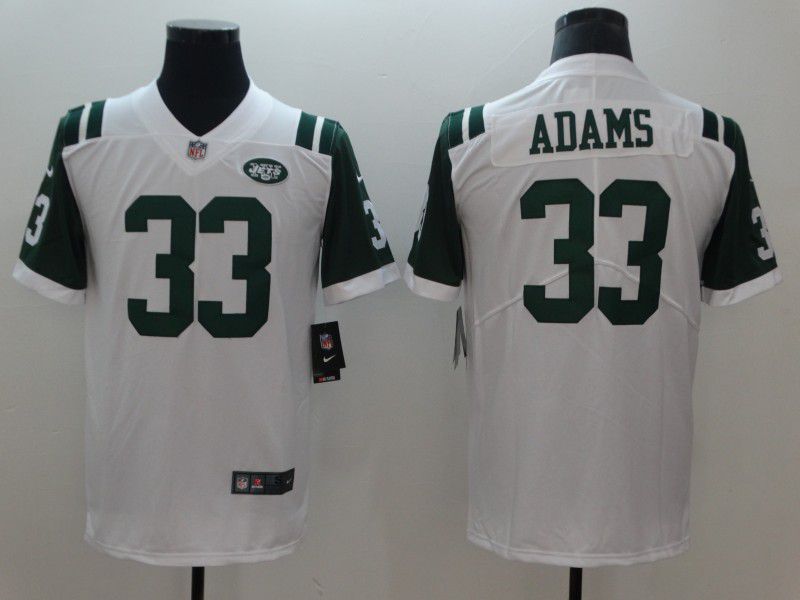 Men New York Jets #33 Adams White Nike Vapor Untouchable Limited NFL Jerseys->new york jets->NFL Jersey